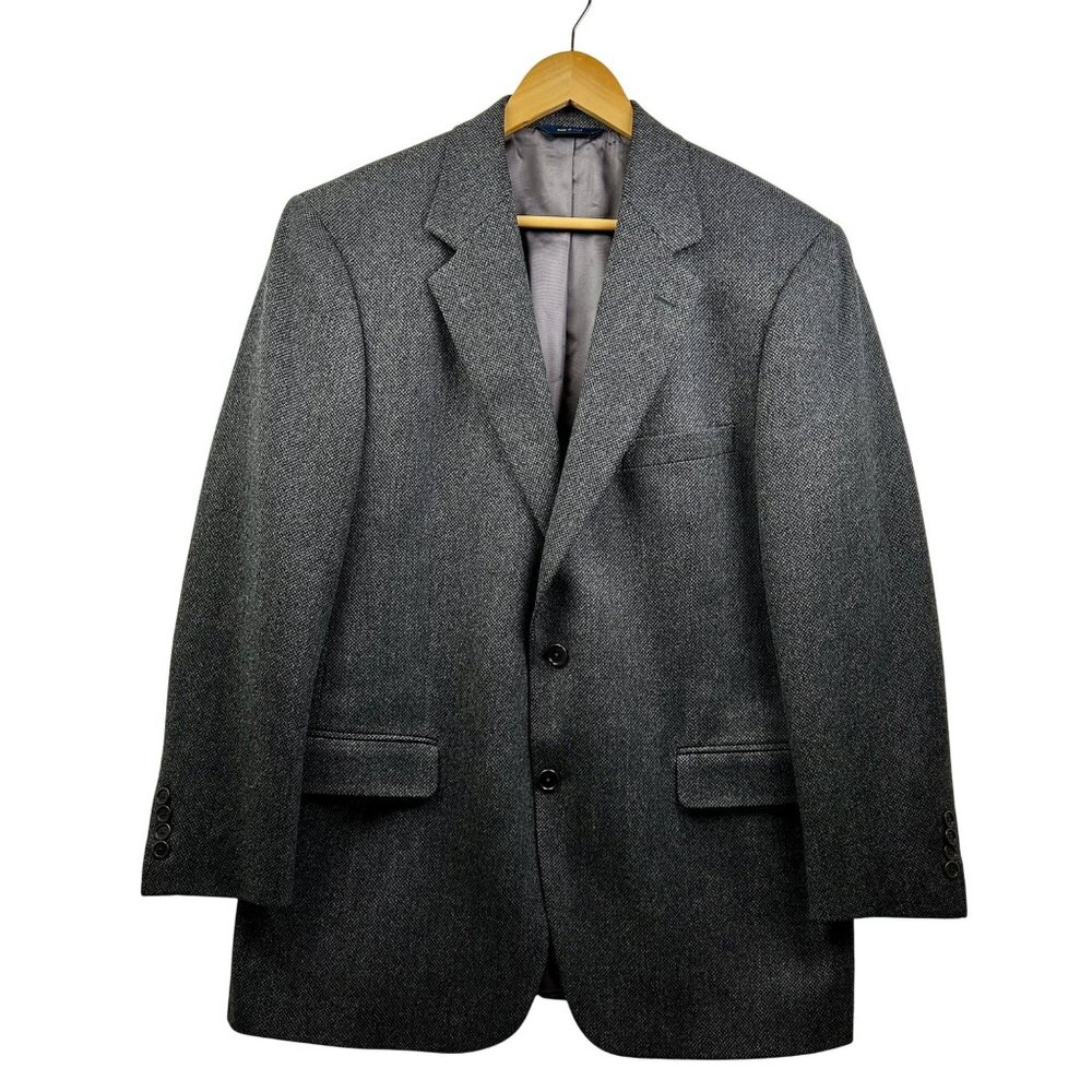 Brooks Brothers Blazer Mens 42R Gray Wool Herringbone Made in Italy Fall/Winter